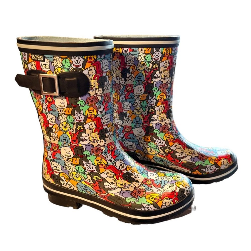 Skechers Bobs Rain Check All Over Rover Rain Boot Siz… Gem